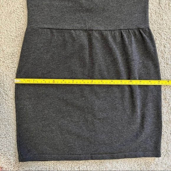 Aritzia Talula Dark Grey High Waist Bodycon Mini Skirt - Picture 7 of 9